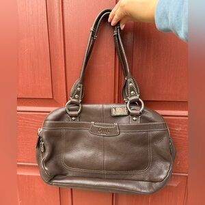 Coach Pebble Brown Leather Bag